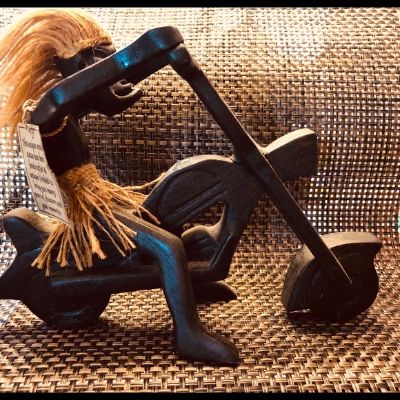 Other - Wooden Biker Statue from Hawaii